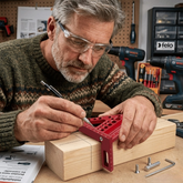 Aluminium Woodworking Square – Drill Guide Holes &amp; 90° &amp; 45° Angles