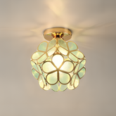 Retro Flower Ceiling Light | Colourful Vintage-Inspired PVC Flush Mount