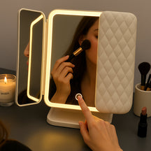 Vanity Mirror LED Adjustable Lighting Foldable Makeup Stand