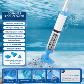 Aspirador de Piscina Sem Fio Recarregável Portátil