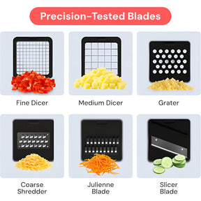 Vegetable Chopper Manual Food Prep Cutter Set