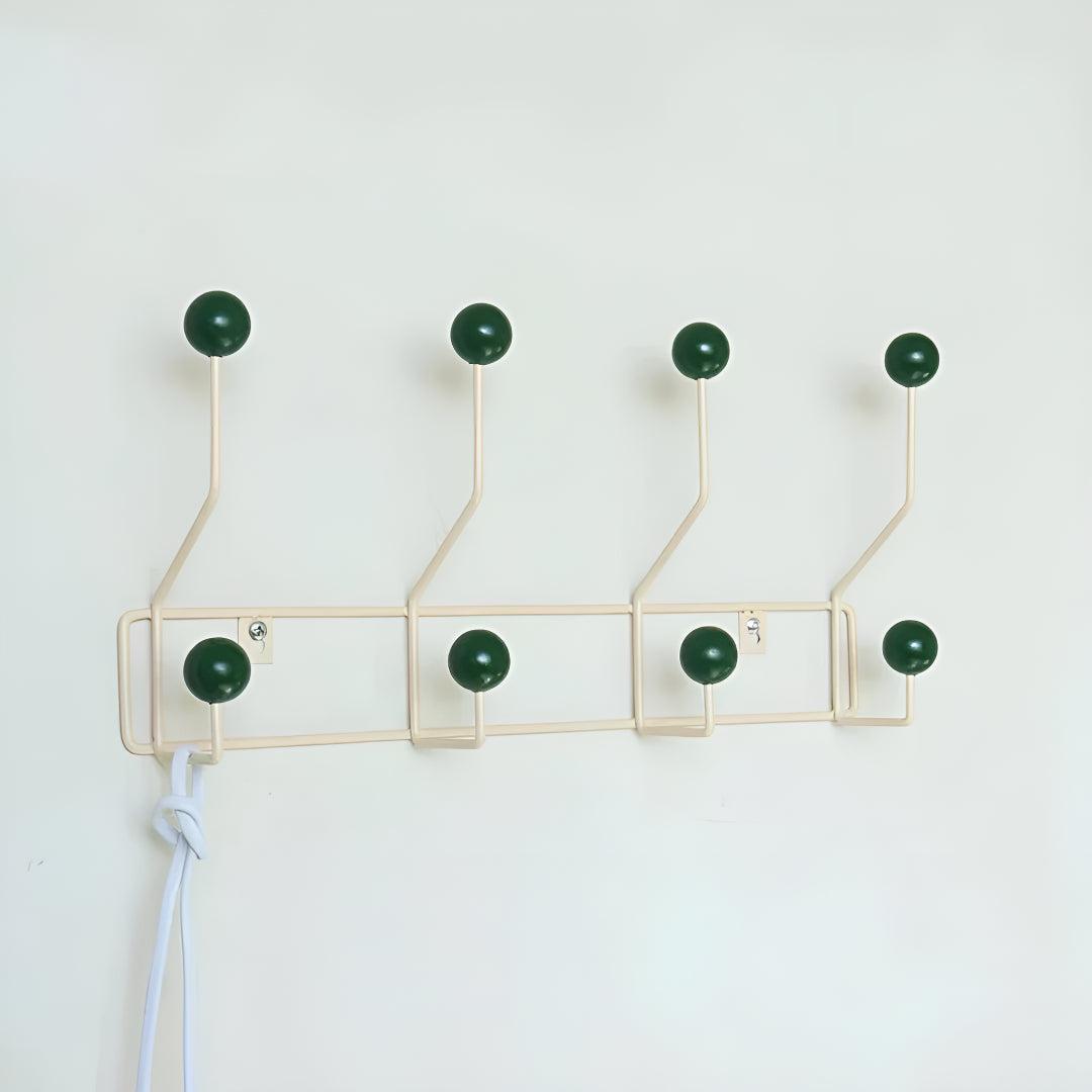 Cabideiro de Parede Mid-Century – Organizador de Entrada Elegante com 3 Ganchos