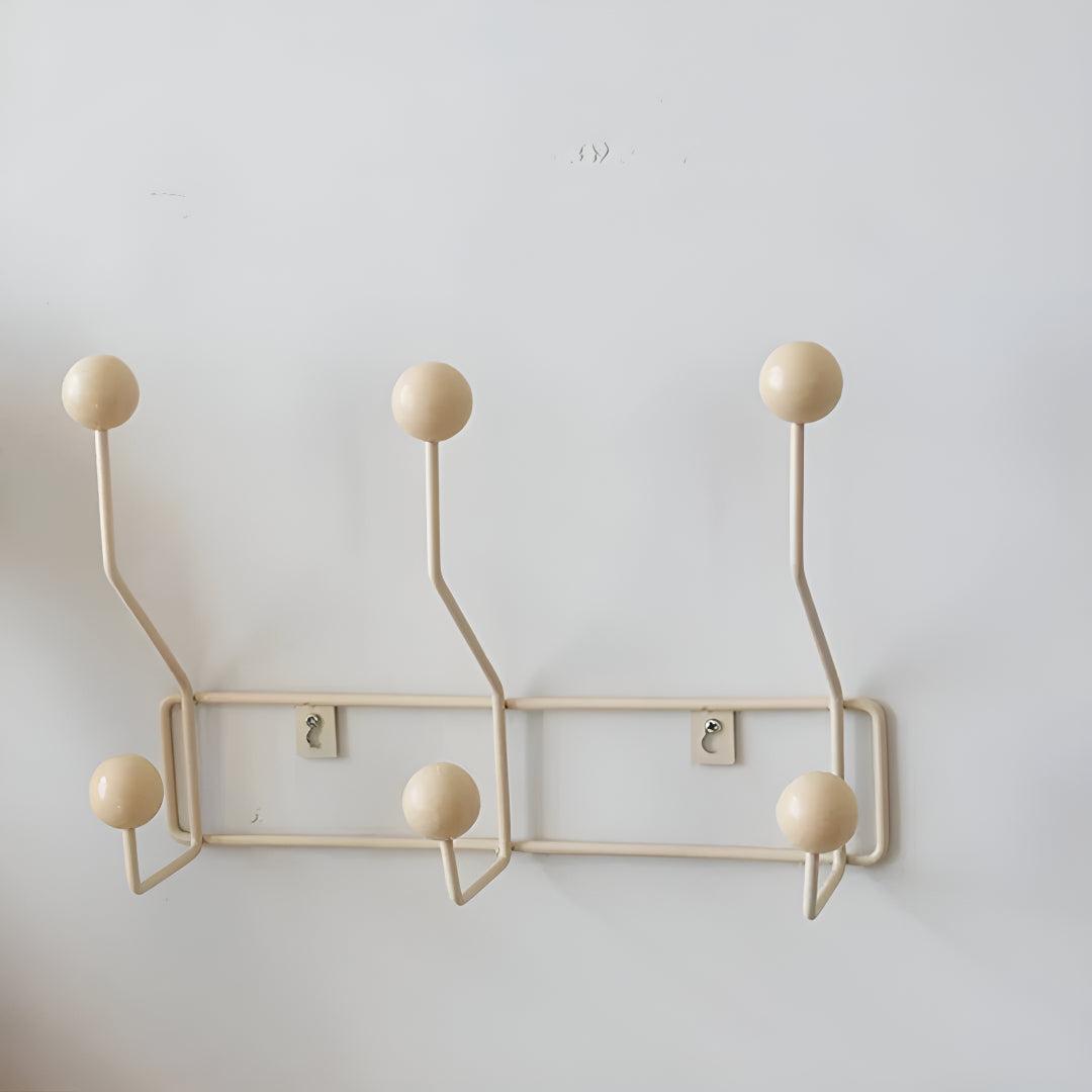Cabideiro de Parede Mid-Century – Organizador de Entrada Elegante com 3 Ganchos