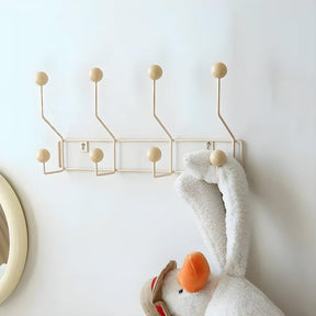 Cabideiro de Parede Mid-Century – Organizador de Entrada Elegante com 3 Ganchos