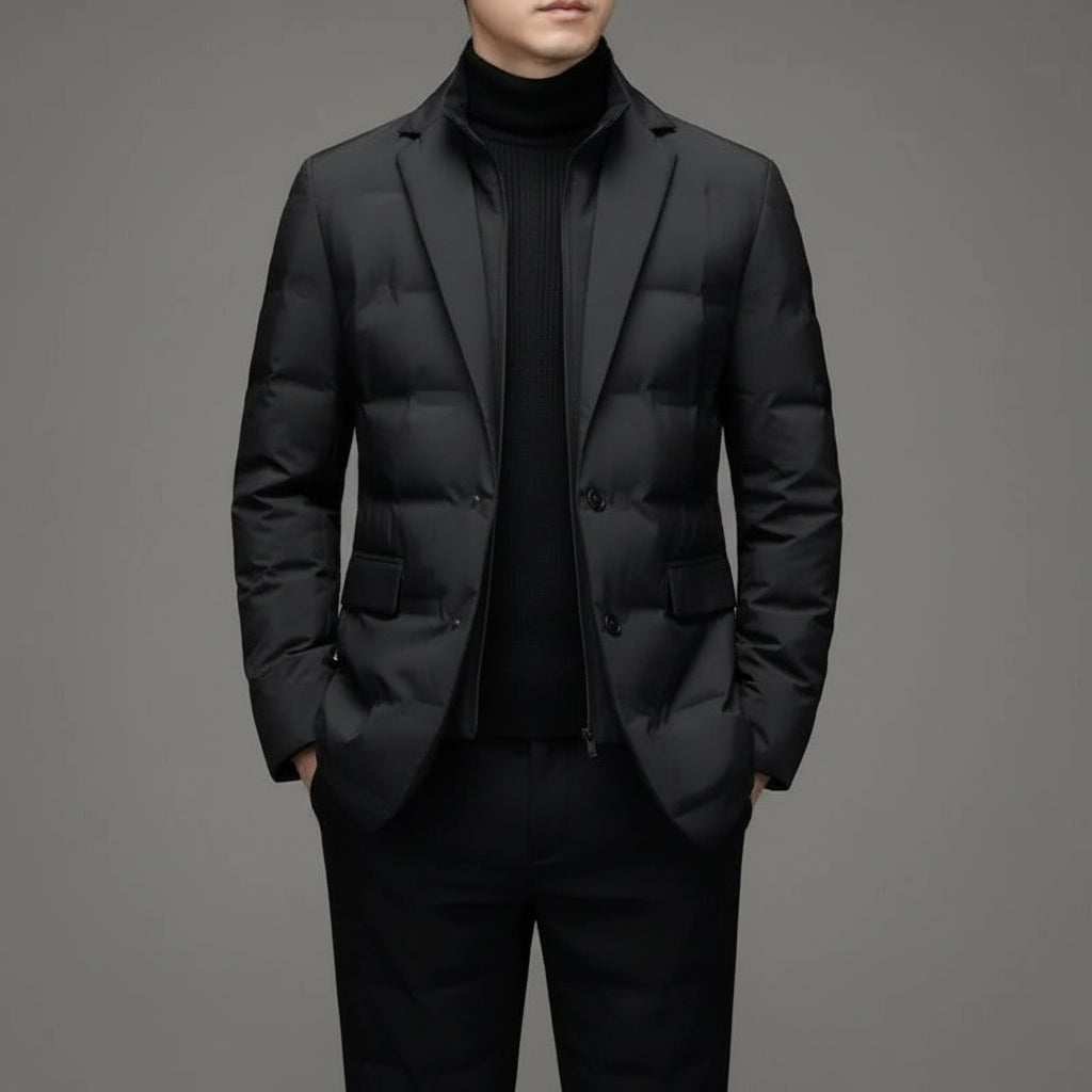 Jaqueta de Inverno Masculina Softshell Impermeável Casaco Casual de Negócios