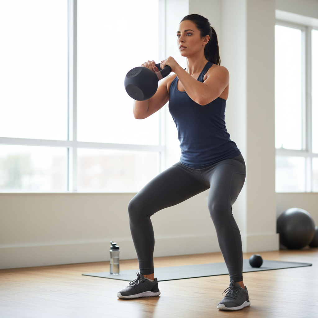 Kettlebell de Ferro Fundido Equipamento de Exercício para Treino de Força