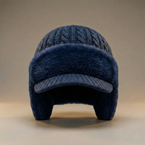 Gorro de Inverno com Protetor de Orelhas Tipo Trapper de Tricô para Frio e Atividades ao Ar Livre
