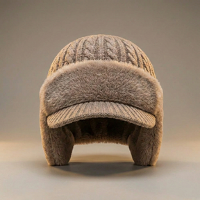 Gorro de Inverno com Protetor de Orelhas Tipo Trapper de Tricô para Frio e Atividades ao Ar Livre