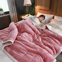 Manta de Flanela Macia e Quente para Sofá ou Cama de Inverno