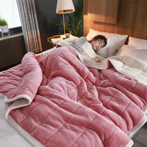 Manta de Flanela Macia e Quente para Sofá ou Cama de Inverno