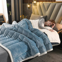 Manta de Flanela Macia e Quente para Sofá ou Cama de Inverno