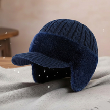 Gorro Trapper de Tricô com Protetor de Orelhas para Frio
