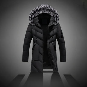 Jaqueta Masculina de Inverno com Forro e Capuz para Frio