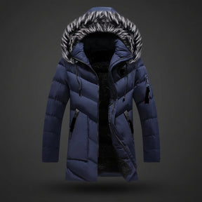 Jaqueta Masculina de Inverno com Forro e Capuz para Frio
