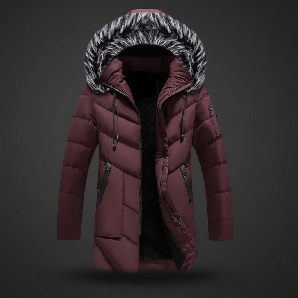 Jaqueta Masculina de Inverno com Forro e Capuz para Frio