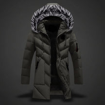 Jaqueta Masculina de Inverno com Forro e Capuz para Frio