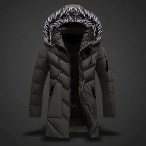 Jaqueta Masculina de Inverno com Forro e Capuz para Frio