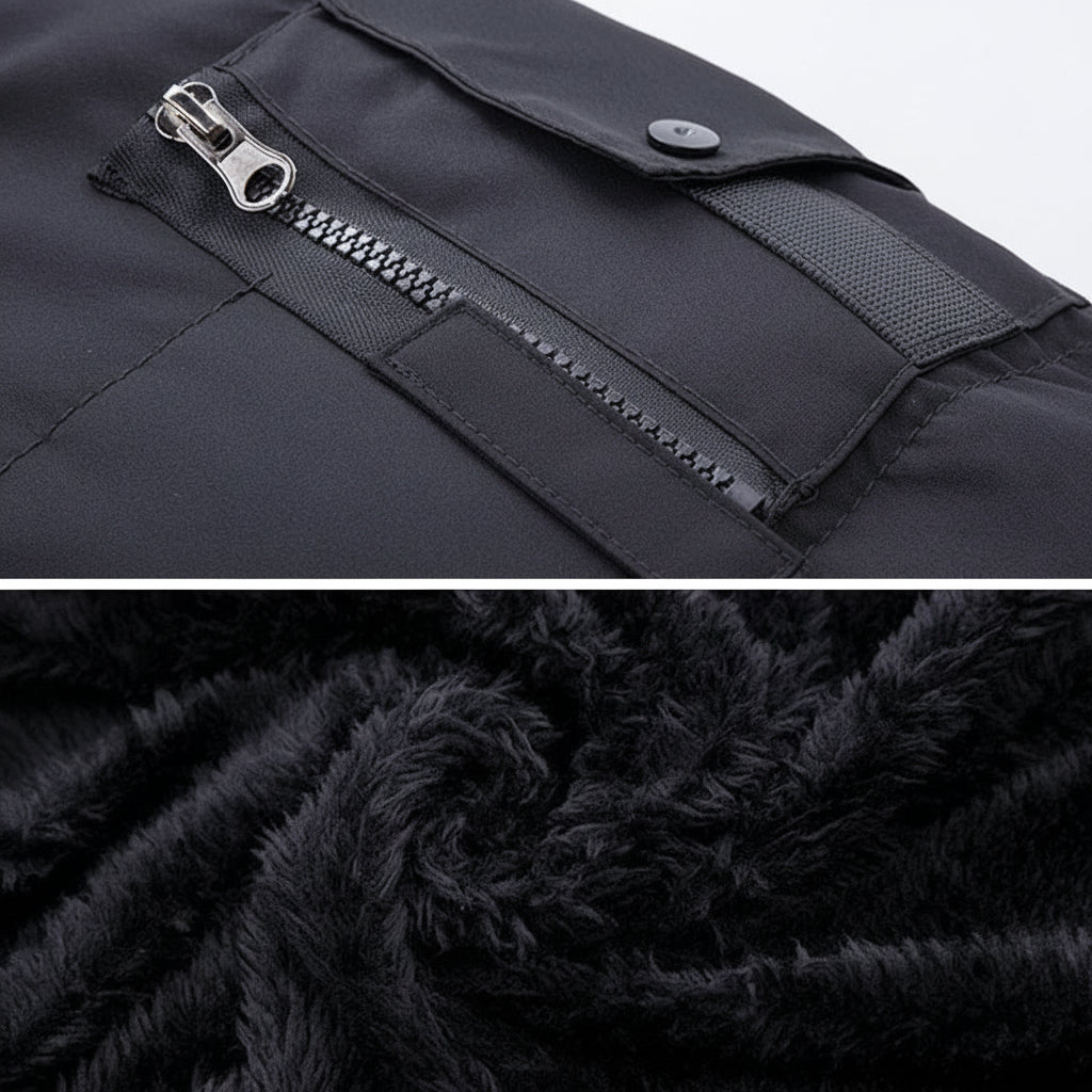 Jaqueta Masculina de Inverno com Forro e Capuz para Frio