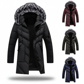 Jaqueta Masculina de Inverno com Forro e Capuz para Frio