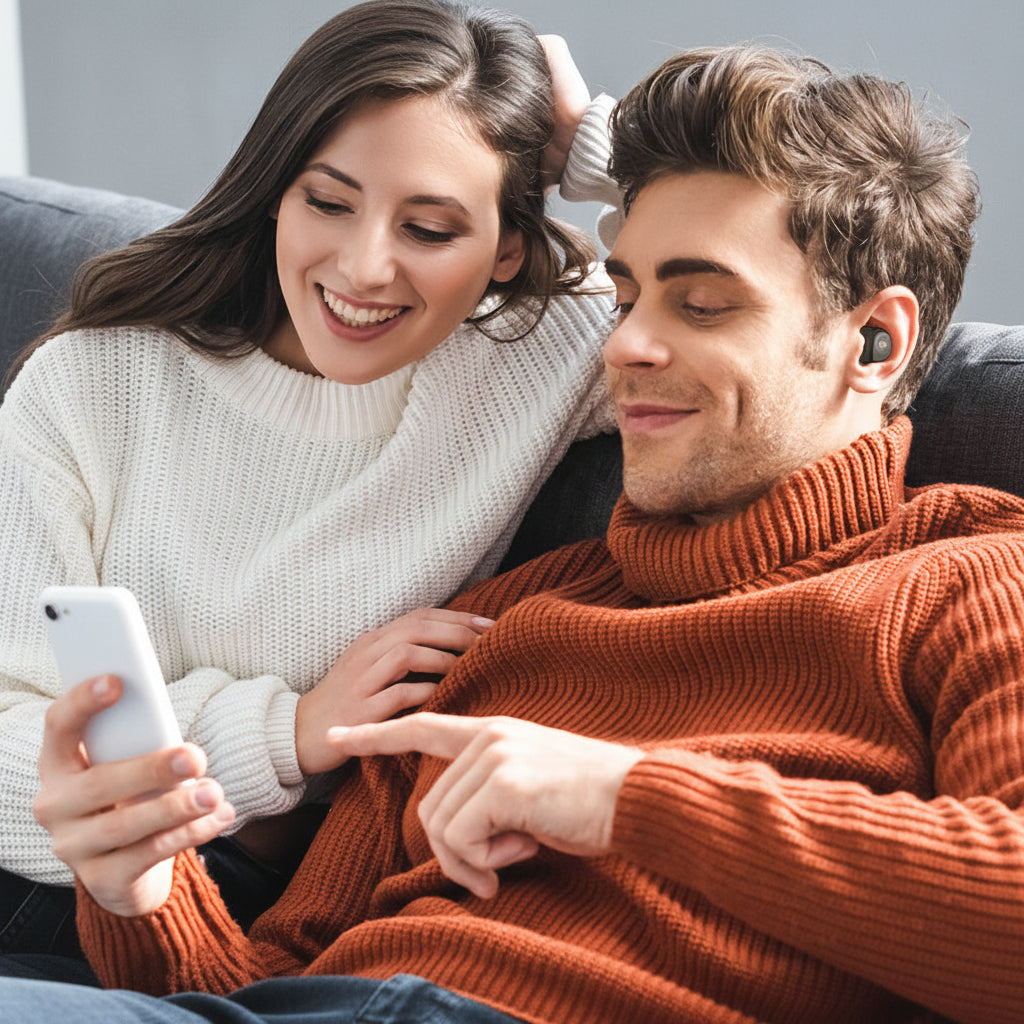 Fones de Ouvido Bluetooth Esportivos de Condução Óssea com Design Open Ear