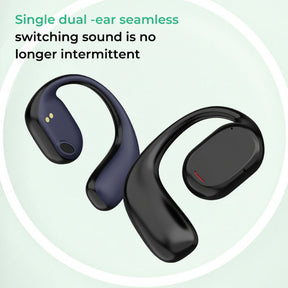Fones de Ouvido Bluetooth Esportivos de Condução Óssea com Design Open Ear