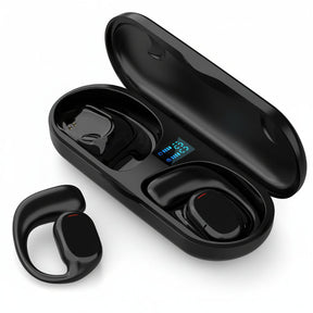Fones de Ouvido Bluetooth Esportivos de Condução Óssea com Design Open Ear