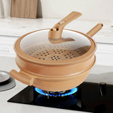 Wok Pan Nonstick Steamer Lid Steamer