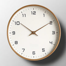 Relógio de Parede Minimalista de Madeira com Quartzo Silencioso para Decoração