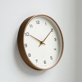 Relógio de Parede Minimalista de Madeira com Quartzo Silencioso para Decoração