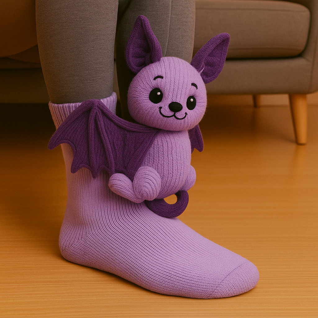 Meias de Animais 3D para Casa com Design Antiderrapante e Quente