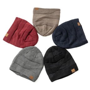 Beanie Winter Hat Knit Acrylic Lined Slouch Style
