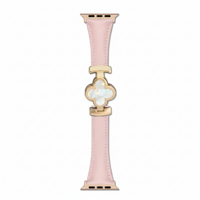 Pulseira de Couro Floral Ajustável para Smartwatch