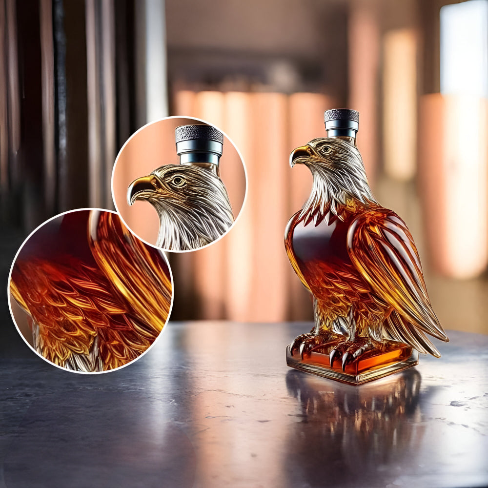 Decanter de Whisky Garrafa de Vidro com Águia Decoração para Bar