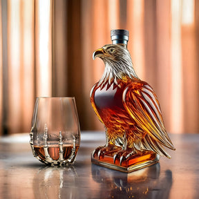 Decanter de Whisky Garrafa de Vidro com Águia Decoração para Bar