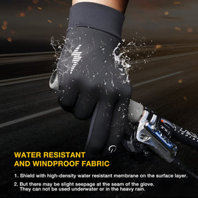 Luvas de Inverno Térmicas Touchscreen Antiderrapantes para Esportes ao Ar Livre
