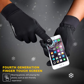 Luvas de Inverno Térmicas Touchscreen Antiderrapantes para Esportes ao Ar Livre