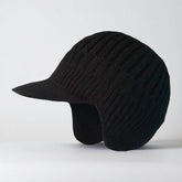 Gorro de tricô com aba e protetor de orelhas para inverno