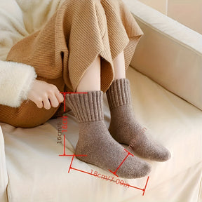 Winter Socks Knit Solid Color Fall Season Casual Set
