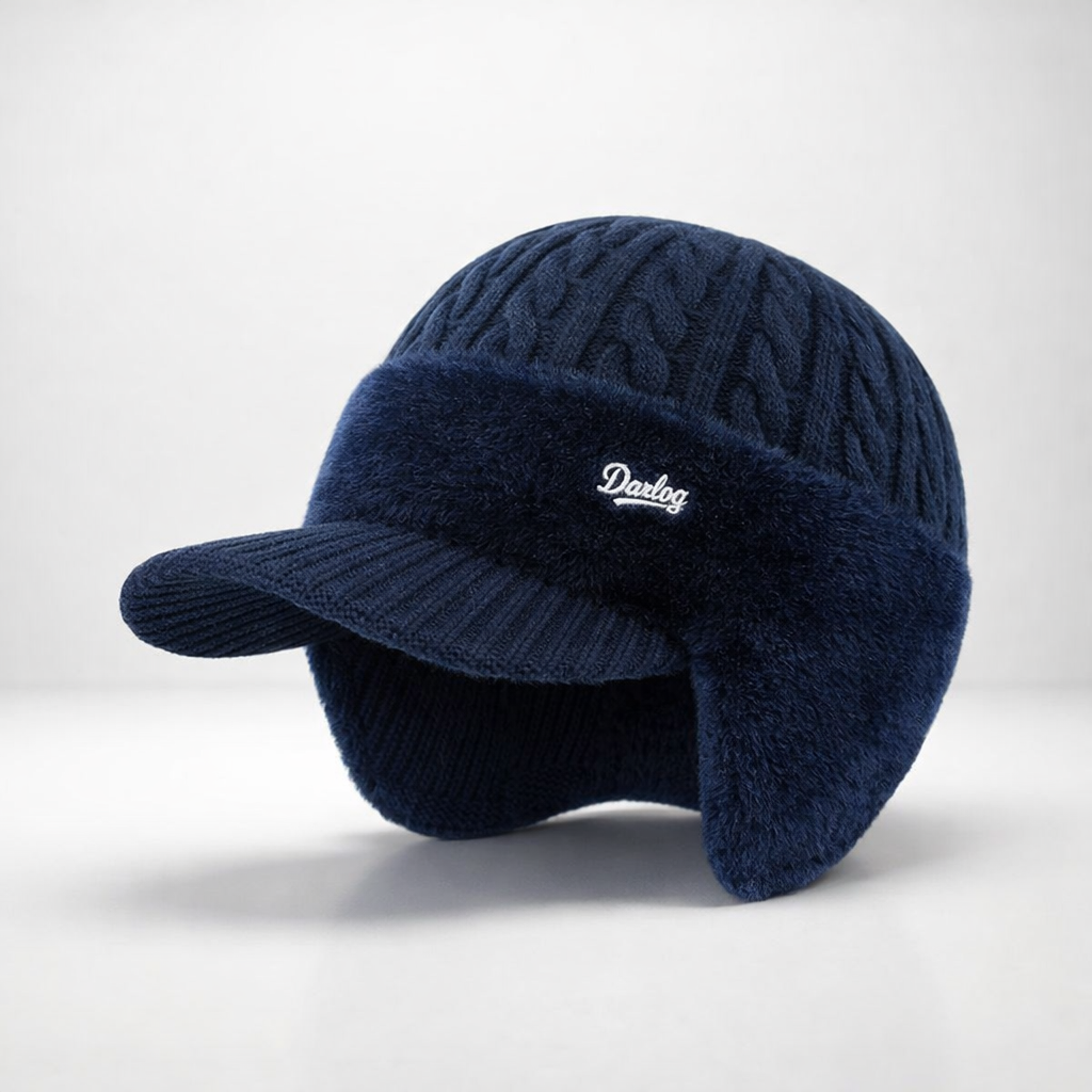 Gorro de Inverno com Aba e Protetores de Orelha