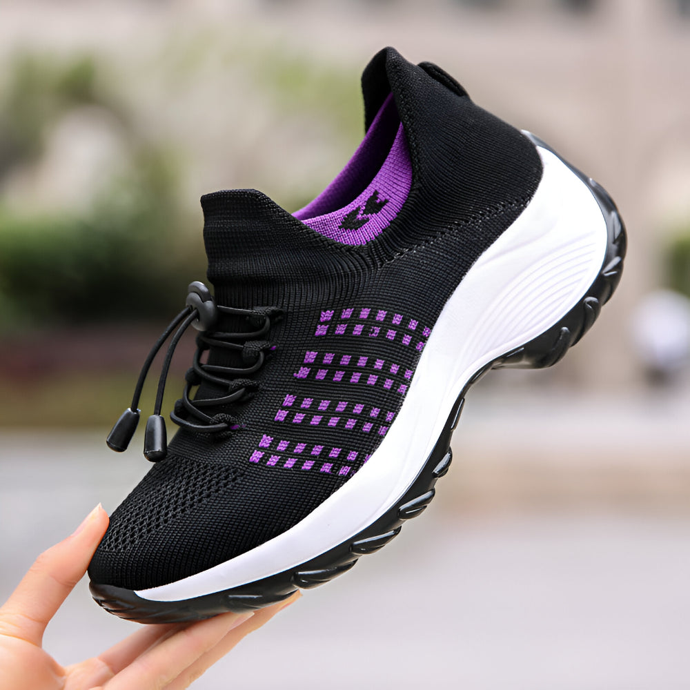 Tênis Feminino com Design Esportivo e Amortecimento para Caminhada