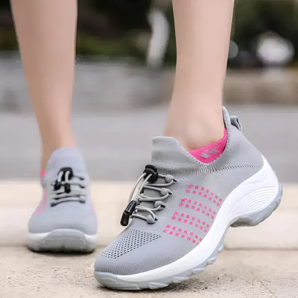 Tênis Feminino com Design Esportivo e Amortecimento para Caminhada