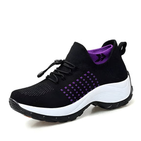 Tênis Feminino com Design Esportivo e Amortecimento para Caminhada