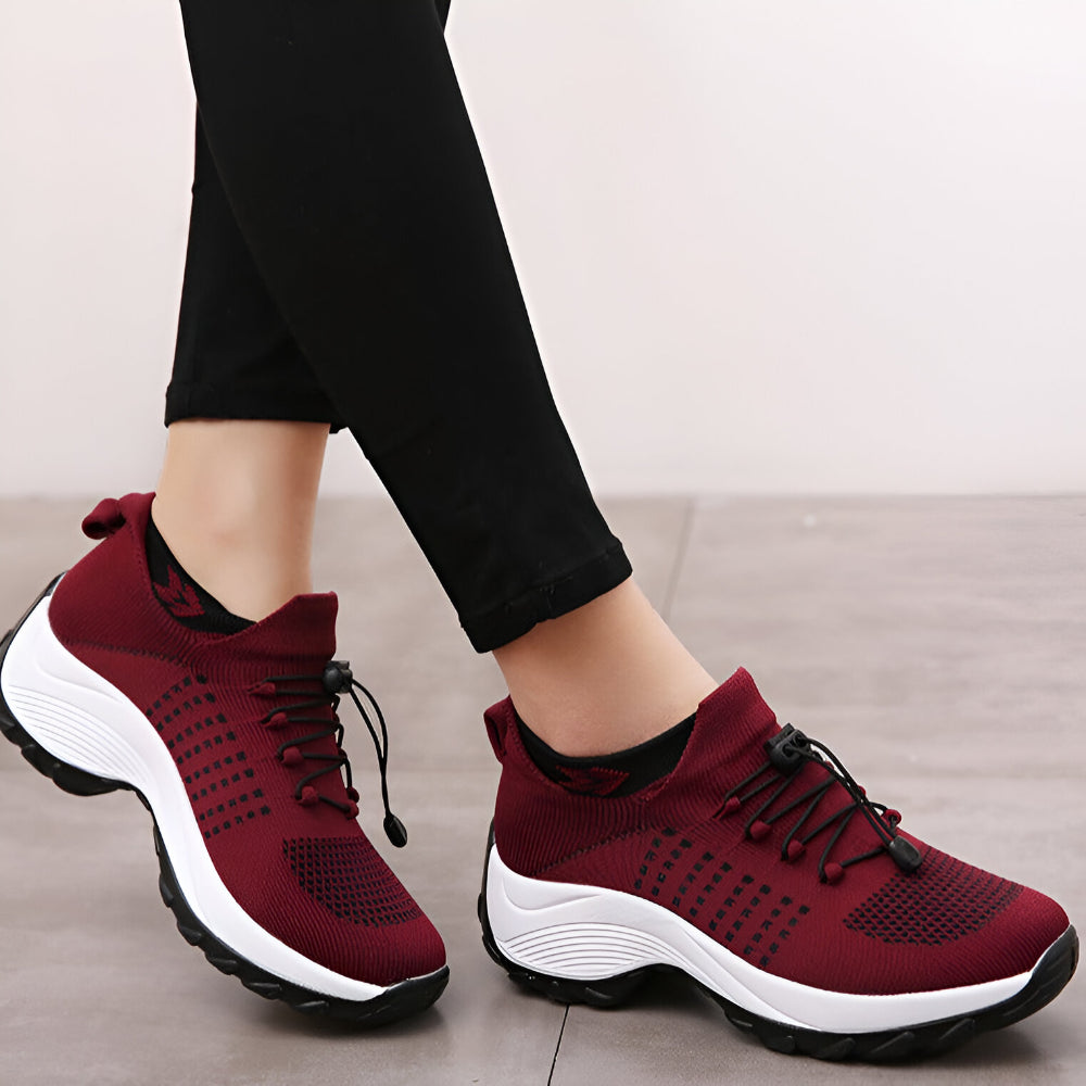 Tênis Feminino com Design Esportivo e Amortecimento para Caminhada