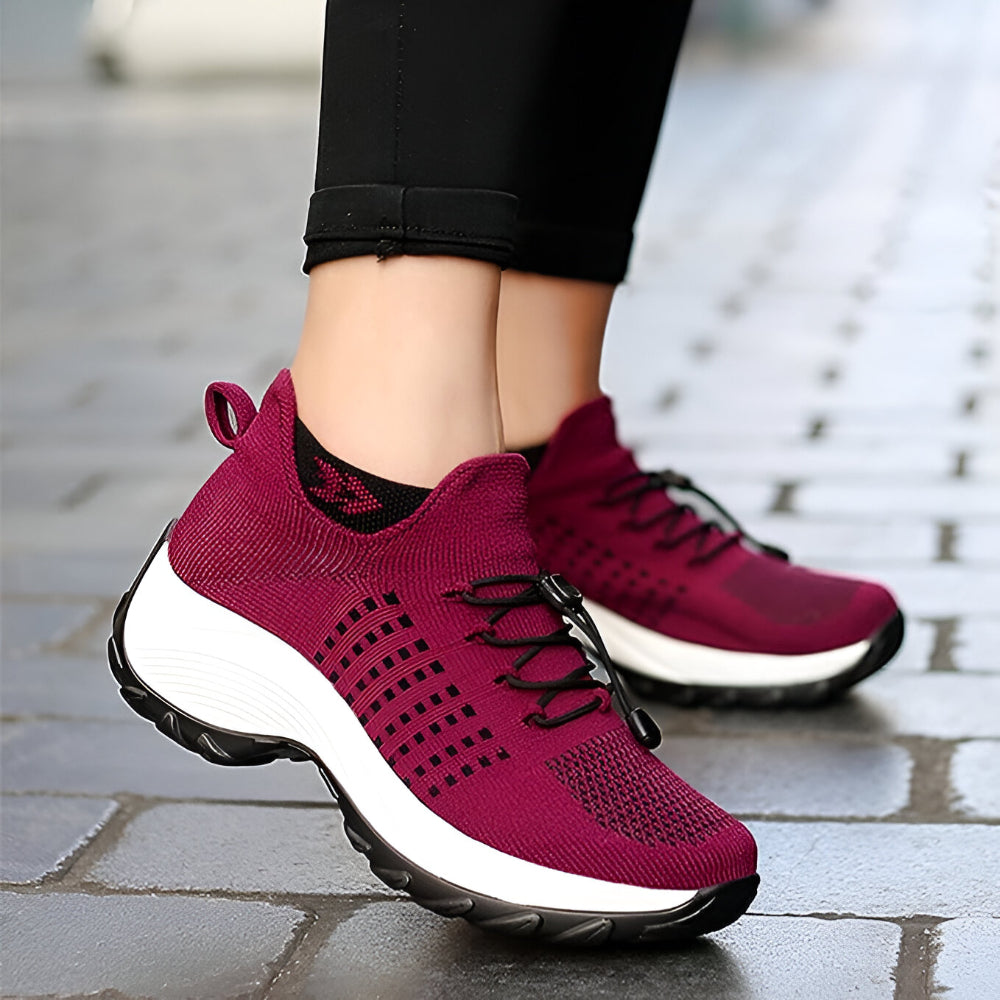 Tênis Feminino com Design Esportivo e Amortecimento para Caminhada
