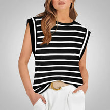 Regata Feminina Casual Sem Mangas Blusa de Verão de Ajuste Largo