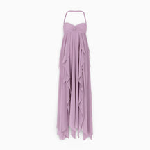 Vestido Longo Feminino Formal Plissado Tomara que Caia
