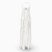 Vestido Longo Feminino Formal Plissado Tomara que Caia