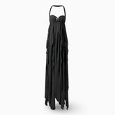 Vestido Longo Feminino Formal Plissado Tomara que Caia