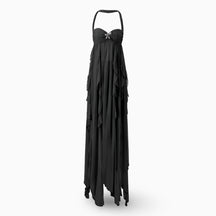 Vestido Longo Feminino Formal Plissado Tomara que Caia