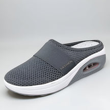 Tênis Feminino Slip-on de Caminhada com Solado Acolchoado em Mesh